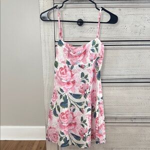 Floral Pink and Green Sundress
